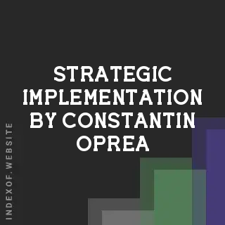 Strategic Implementation by Constantin Oprea | Indexof