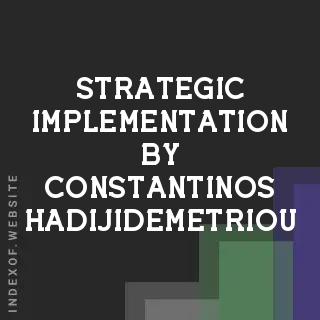 Strategic Implementation by Constantinos Hadijidemetriou | Indexof