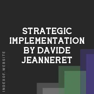 Strategic Implementation by Davide Jeanneret | Indexof