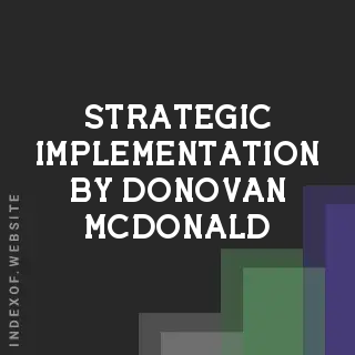 Strategic Implementation by Donovan McDonald | Indexof