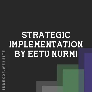 Strategic Implementation by Eetu Nurmi | Indexof