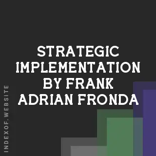 Strategic Implementation by Frank Adrian Fronda | Indexof