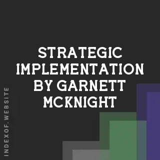 Strategic Implementation by Garnett McKnight | Indexof