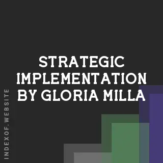 Strategic Implementation by Gloria Milla | Indexof