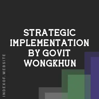 Strategic Implementation by Govit Wongkhun | Indexof