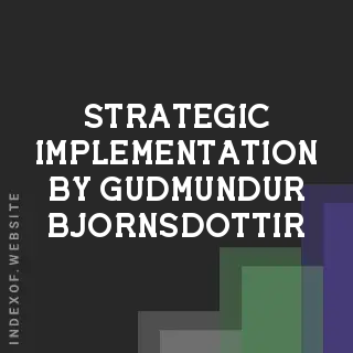 Strategic Implementation by Gudmundur Bjornsdottir | Indexof