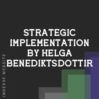 Strategic Implementation by Helga Benediktsdottir | Indexof
