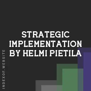 Strategic Implementation by Helmi Pietila | Indexof
