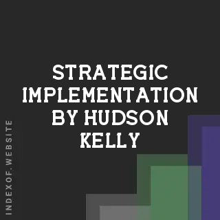 Strategic Implementation by Hudson Kelly | Indexof