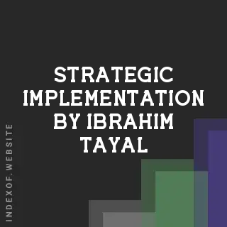 Strategic Implementation by Ibrahim Tayal | Indexof