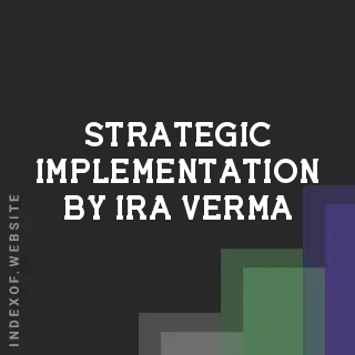 Strategic Implementation by Ira Verma | Indexof