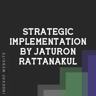 Strategic Implementation by Jaturon Rattanakul | Indexof
