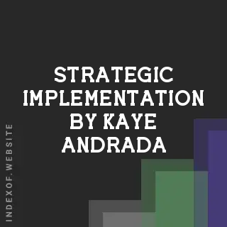 Strategic Implementation by Kaye Andrada | Indexof