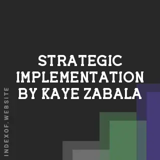 Strategic Implementation by Kaye Zabala | Indexof