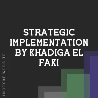Strategic Implementation by Khadiga El-Faki | Indexof