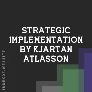 Strategic Implementation by Kjartan Atlasson | Indexof
