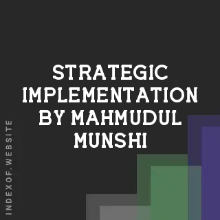 Strategic Implementation by Mahmudul Munshi | Indexof