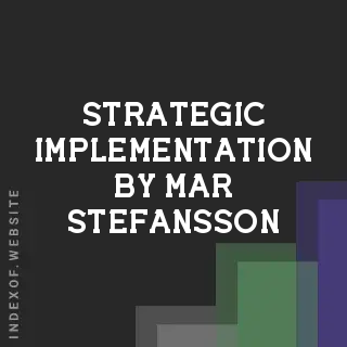 Strategic Implementation by Mar Stefansson | Indexof