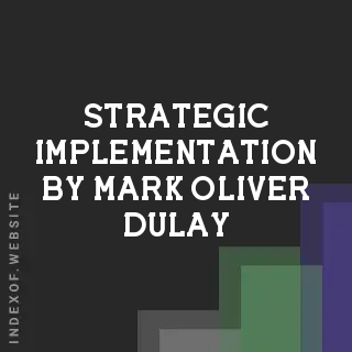 Strategic Implementation by Mark Oliver Dulay | Indexof