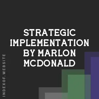 Strategic Implementation by Marlon McDonald | Indexof