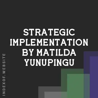 Strategic Implementation by Matilda Yunupingu | Indexof