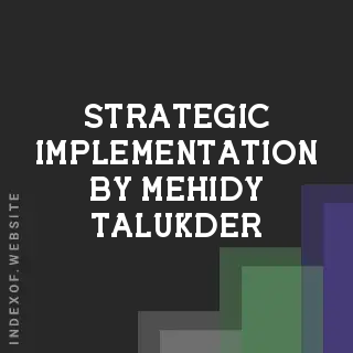 Strategic Implementation by Mehidy Talukder | Indexof