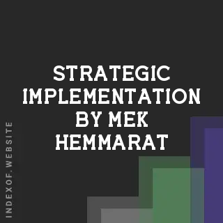 Strategic Implementation by Mek Hemmarat | Indexof