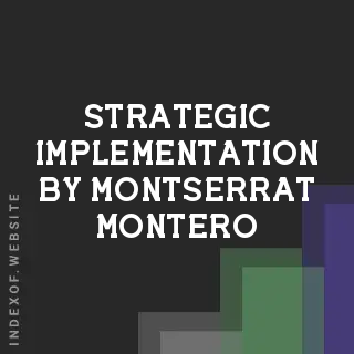 Strategic Implementation by Montserrat Montero | Indexof