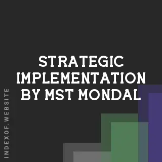 Strategic Implementation by Mst Mondal | Indexof