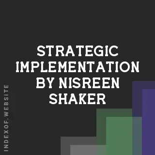 Strategic Implementation by Nisreen Shaker | Indexof