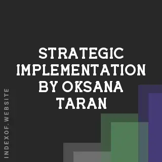 Strategic Implementation by Oksana Taran | Indexof