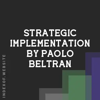 Strategic Implementation by Paolo Beltran | Indexof