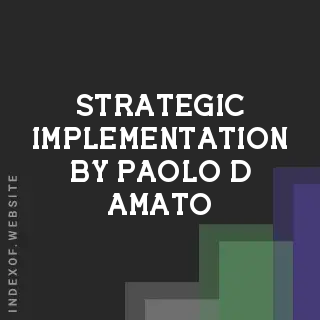 Strategic Implementation by Paolo D Amato | Indexof