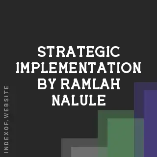 Strategic Implementation by Ramlah Nalule | Indexof