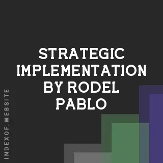 Strategic Implementation by Rodel Pablo | Indexof