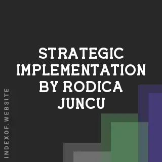 Strategic Implementation by Rodica Juncu | Indexof