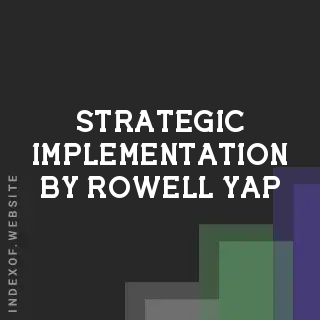 Strategic Implementation by Rowell Yap | Indexof