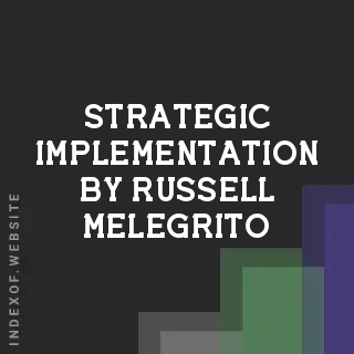 Strategic Implementation by Russell Melegrito | Indexof