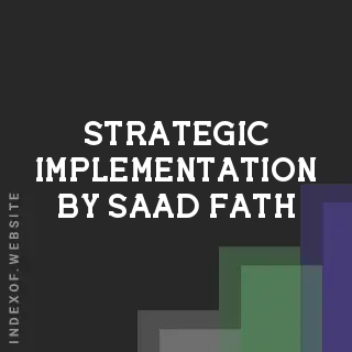 Strategic Implementation by Saad Fath | Indexof