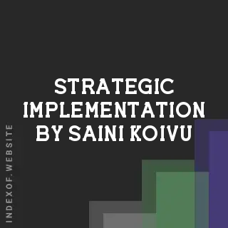 Strategic Implementation by Saini Koivu | Indexof