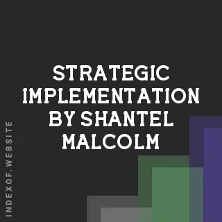 Strategic Implementation by Shantel Malcolm | Indexof