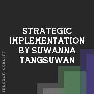 Strategic Implementation by Suwanna Tangsuwan | Indexof