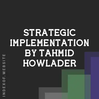 Strategic Implementation by Tahmid Howlader | Indexof