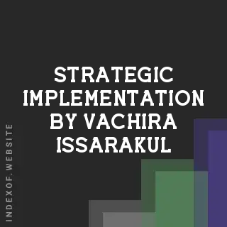 Strategic Implementation by Vachira Issarakul | Indexof