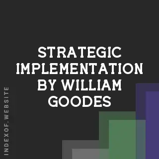 Strategic Implementation by William Goodes | Indexof