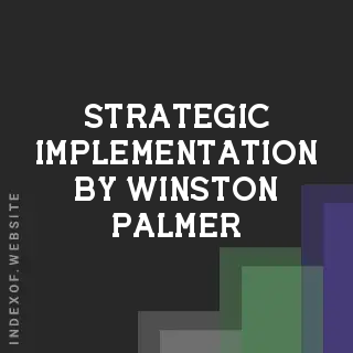 Strategic Implementation by Winston Palmer | Indexof