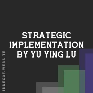 Strategic Implementation by Yu-ying Lu | Indexof