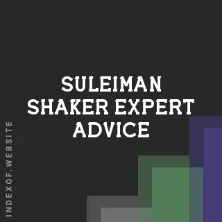 Suleiman Shaker Expert Advice | Indexof