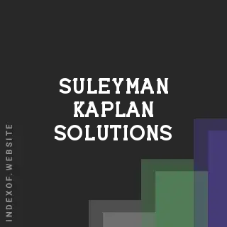 Suleyman Kaplan Solutions | Indexof