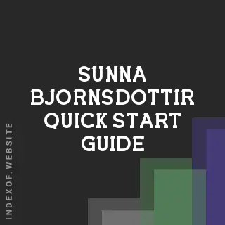Sunna Bjornsdottir Quick Start Guide | Indexof